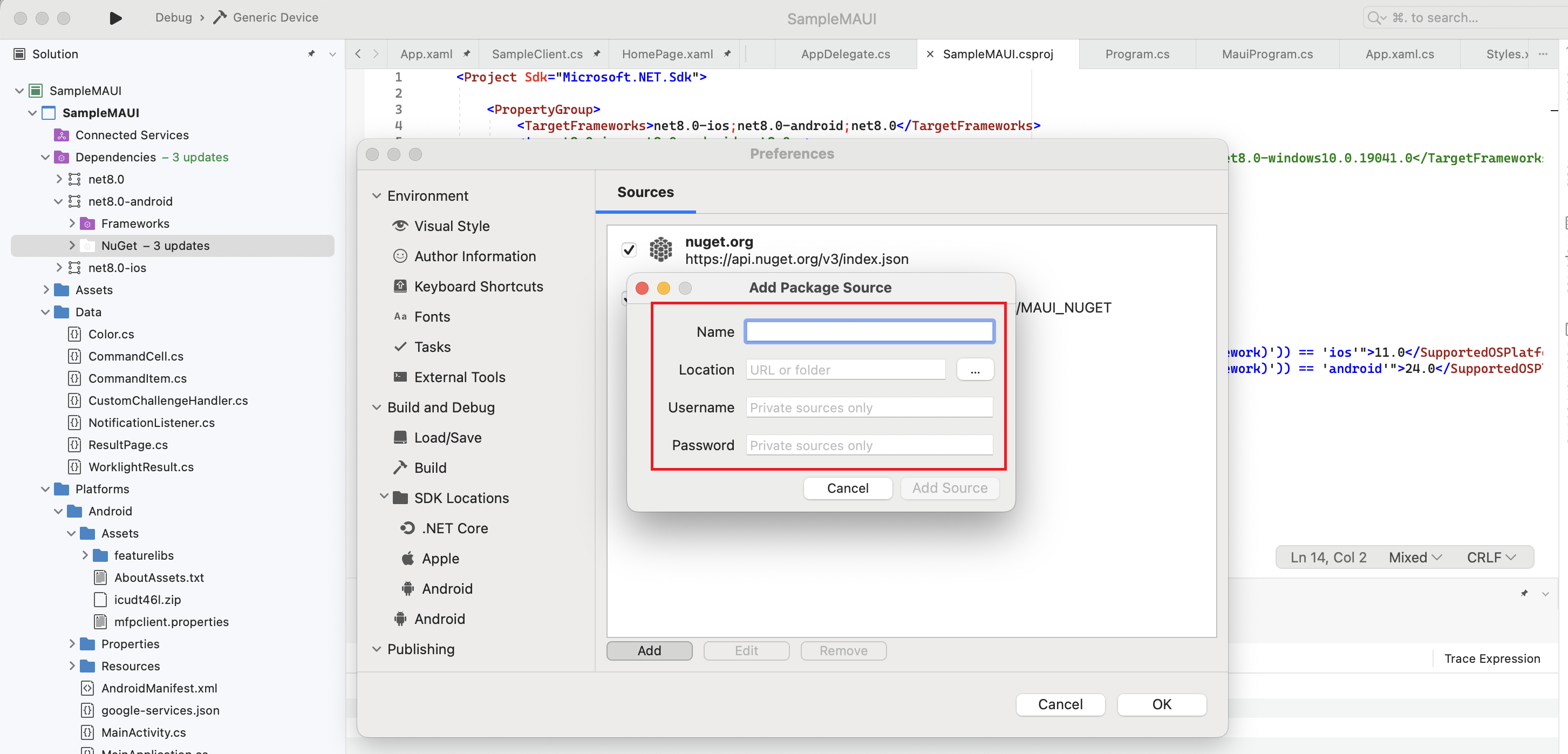 Add new Package Resource