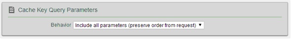 Configure the cache key behavior to use all request parameters in the cache key