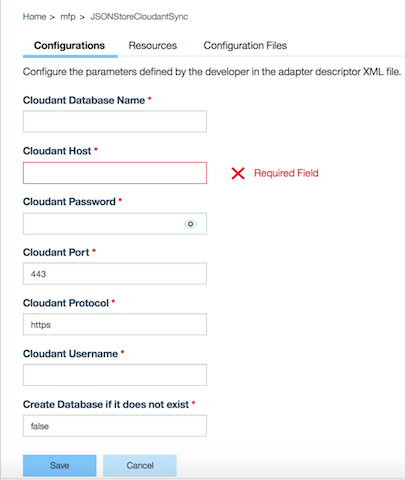 Configure Cloudant