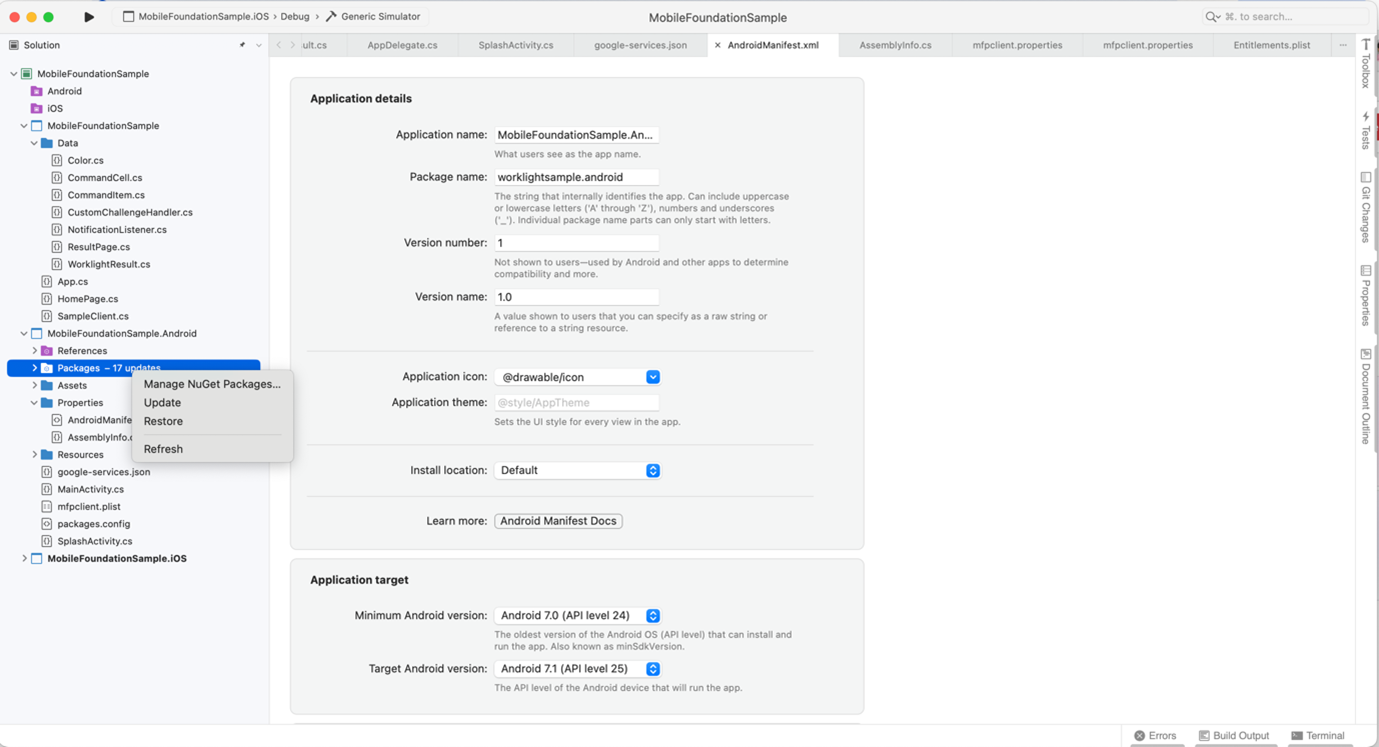 Adding sdk from nuget.org