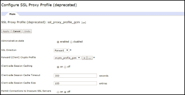 Configure SSL Proxy profile