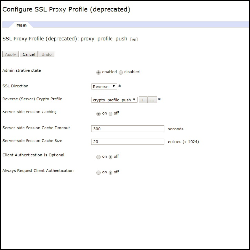 Configure SSL Proxy Profile